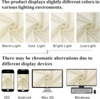 Lecloud Cream Sheer Curtains 96 Inches Long 2 Panels, Elegant Light Filtering - Image 7