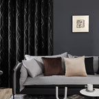 Deconovo Blackout Curtains, Thermal Insulated Noise‑Reducing Drapes, Wave Line - Image 5