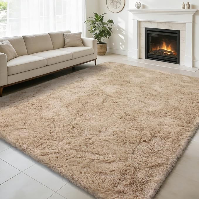 Shag Area Rug for Bedroom 5x8, Soft Fuzzy Rug Non-Shedding Indoor Plush Carpet by yulidayang