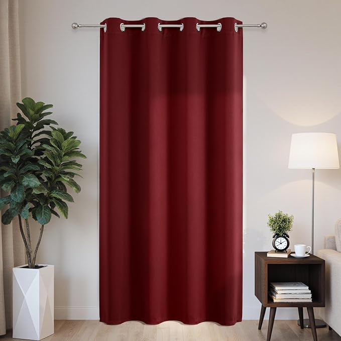 Joydeco Blackout Patio Sliding Door Curtains 108 Inches Long, Grommet Privacy by JOYDECO