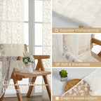 Chyhomenyc Ivory Sheer Curtains 90 Inch Length 2 Panels Set, Light Filtering - Image 7
