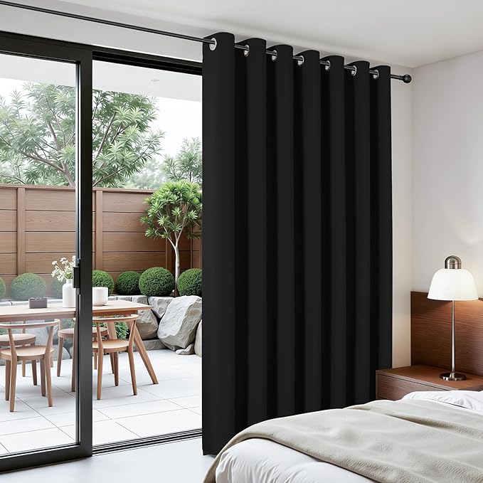 Joydeco Blackout Patio Sliding Door Curtains 96 Inches Long, Grommet Privacy - Image 5