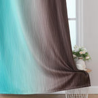 Estelar Textiler Teal and Brown Blackout Curtains 54 Inch Length, Light - Image 6
