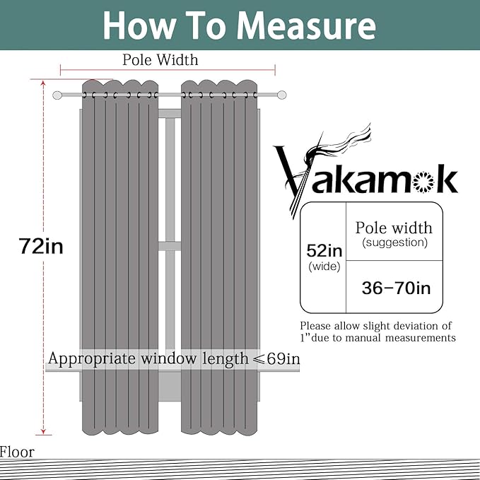 Yakamok Aqua Blackout Room Darkening Thermal Insulated Solid Grommet - Image 7