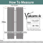 Yakamok 100% Blackout Curtains 72 Inches Long, 2 Thick Layers Completely - Image 8