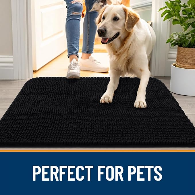 OLANLY Dog Door Mat for Muddy Paws 54x24, Absorbs Moisture and Dirt, Absorbent - Image 6