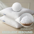 MIULEE Pillow Insert 20x20 Inch Set of 4, Decorative Square Throw Pillow Inserts - Image 3