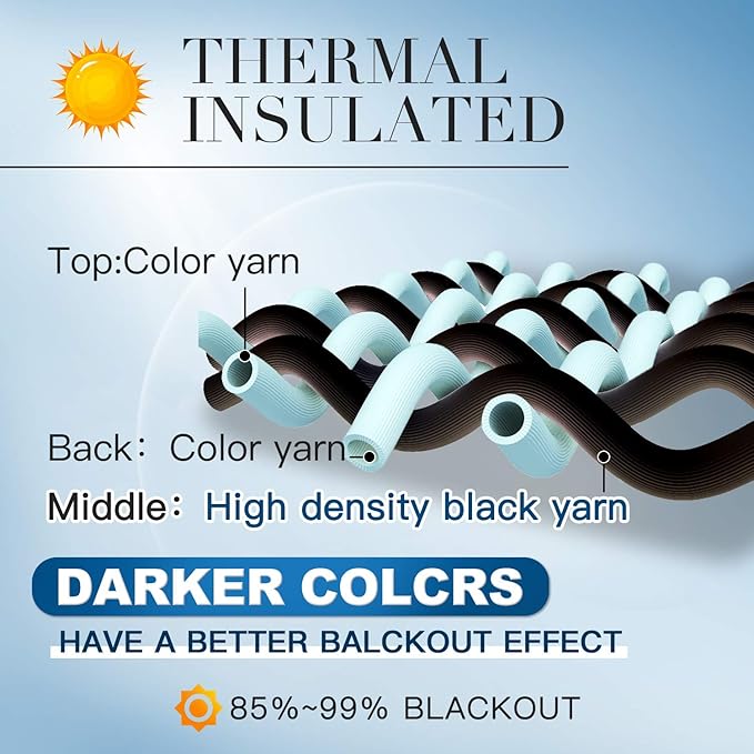 Yakamok 45 Inch Length Blackout Curtains - Image 3