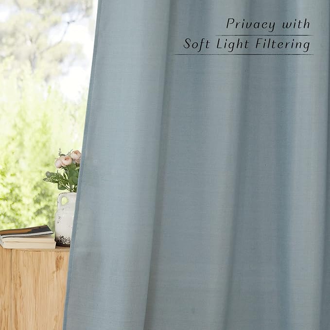 NICETOWN Linen Curtains 96 inches Long - Image 8