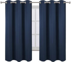 LEMOMO Navy Blackout Curtains/38 x 54 Inch Length/Set of Two Panels Grommet - Image 2