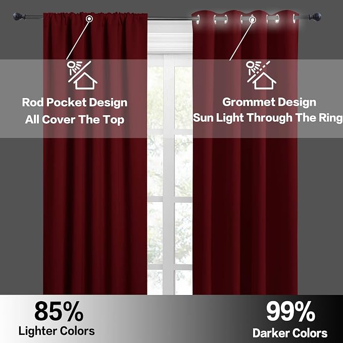 RYB HOME Short Blackout Curtains - Image 4