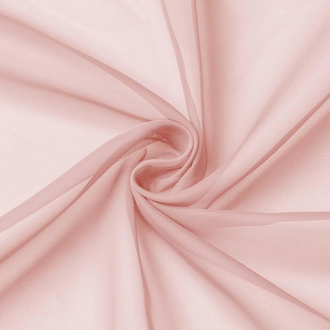 Extra Long Sheer Blush Curtains - Image 9