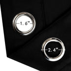 LEMOMO Blackout Curtains 66 x 54 Inch Long Black Curtains Set of 2 Panels Room - Image 5