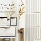 Nanspring Beige White Curtains Linen - Image 3