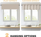 OWENIE Linen Valances for Windows 1 Pcs, Light Filtering Textured Farmhouse - Image 5