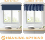 OWENIE Navy Blue Valances for Windows 1 Pcs 20 Inch Length, Light Filtering - Image 4