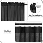 FRAMICS Farmhouse Swag Curtain, Boho Cotton Linen Valance Curtain, Country Rod - Image 6