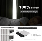 Topfinel 100 Inch Long Black Out Custom Drapery Panels, Light Grey Blackout - Image 6