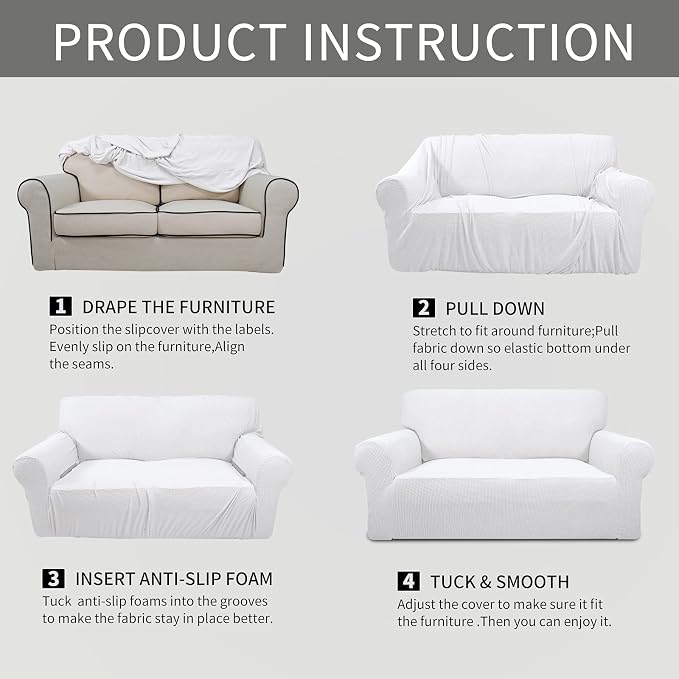 Easy-Going Stretch Sofa Slipcover 1-Piece Sofa Cover Furniture Protector Couch - Image 8