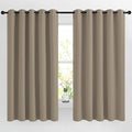 NICETOWN Taupe Window Treatments 66 inch Length 2 Panels Set, Grommet Blackout by NICETOWN