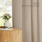 NICETOWN Linen Kitchen Window Curtains Over Sink, Grommet Privacy Added Thick - Image 3