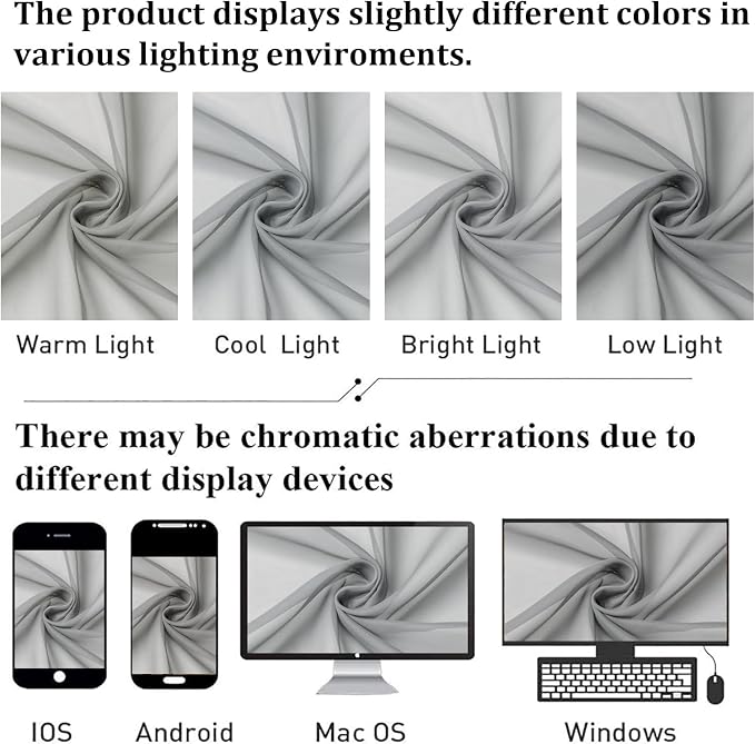 Lecloud Light Grey Sheer Curtains 84 Inch Length 2 Panels, Balance Light & - Image 7
