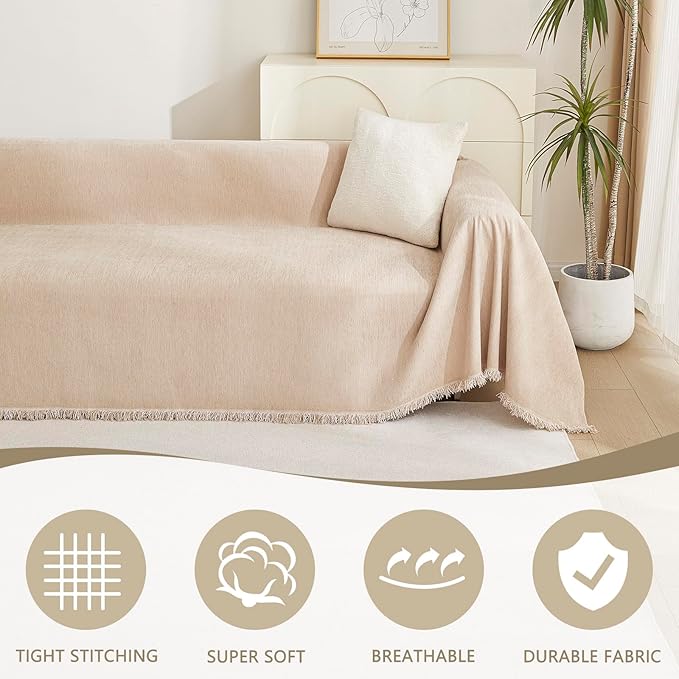 MYSKY HOME Couch Cover 2 Cushion Sofa - Image 2