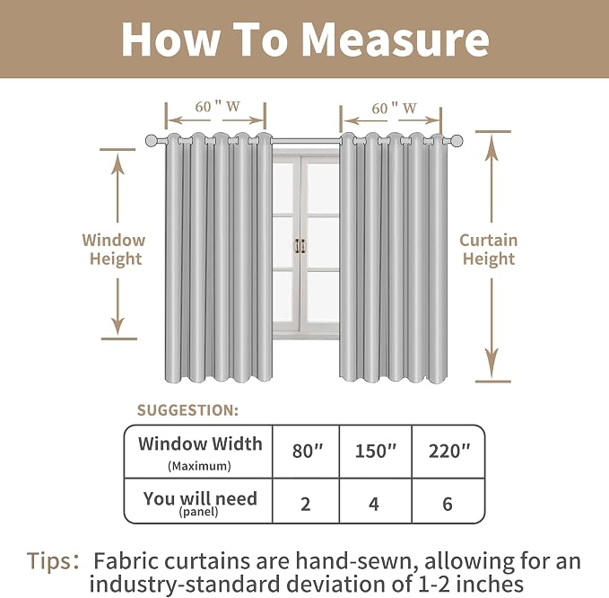 LAMIT Linen Curtains 63 inch Length - Image 7