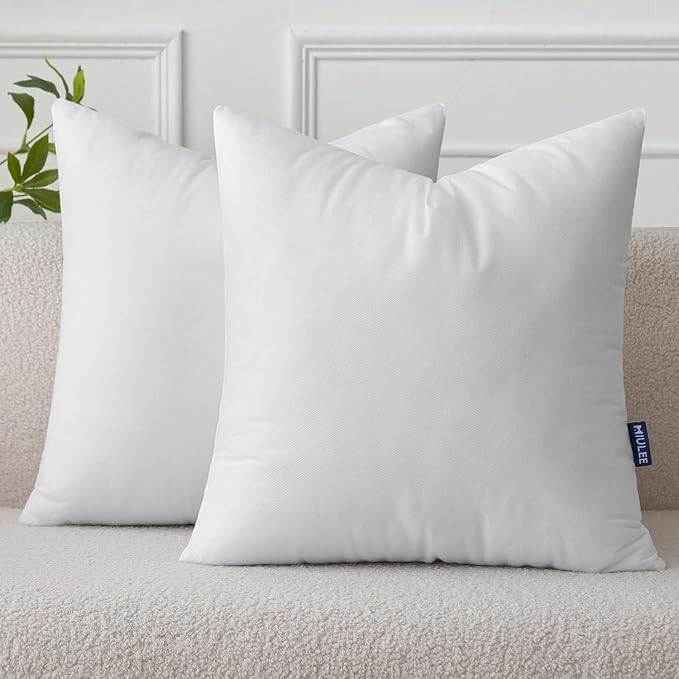 MIULEE Set of 2 Throw Pillow Inserts 16x16 Inches, Nowoven Decorative Pillow by MIULEE