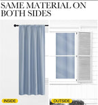NICETOWN Window Curtains for Bedroom, Vintage Blue, 2 Panels, W42 x L48 -Inch - Image 5