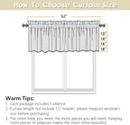OVZME Natural Valance for Windows, Light Filtering Faux Linen Textured Small - Image 8