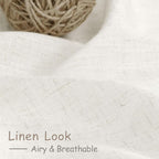 Nanspring Beige White Curtains Linen - Image 4