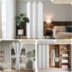 Joydeco Blackout Door Curtain for Doorway Privacy 72 Inches Long, Grommet - Image 4