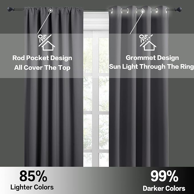 RYB HOME Extra Wide Blackout Curtains - Image 5