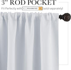 RYB HOME White Curtains for Bedroom - Image 2