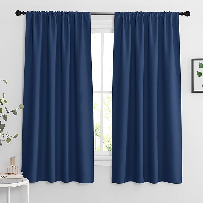 RYB HOME Blackout Curtains for Bedroom Living Room 63 inches Long, Thermal by RYBHOME