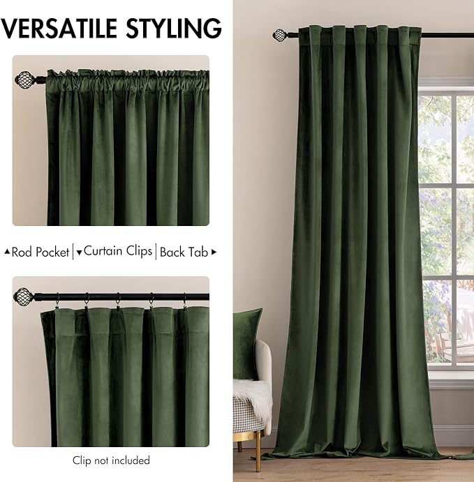 MIULEE Velvet Curtains 132 inches - Image 2