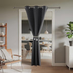 Joydeco Blackout Door Curtain for Doorway Privacy 72 Inches Long, Grommet - Image 2