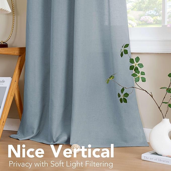 H.VERSAILTEX Living Room Linen Curtains Home Decorative Nickel Grommet Curtains - Image 7