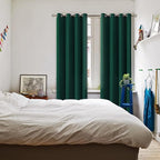 BGment Green Blackout Curtains 72 Inch Length 2 Panels Set, Grommet Thermal - Image 2