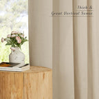 NICETOWN Angora Linen Doorway Curtains 80 inches Long, Grommet Thick Linen - Image 3