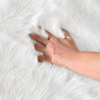 Latepis Faux Sheepskin 2x4 Shag Throw Rugs White Fur Sheep Skin Rug Carpet - Image 5