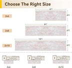 Washable Area Rugs 2'x10' Non-Slip Modern Abstract Soft - Image 2