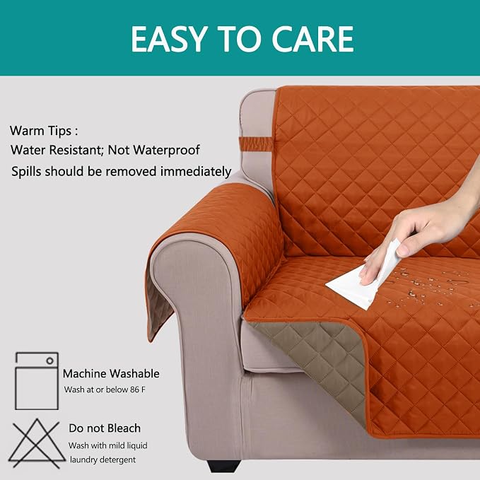 U-NICE HOME Reversible Futon Cover Sofa Slipcover Armless Furniture Protector - Image 3