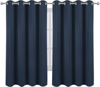 LEMOMO Navy Blackout Curtains 66 x 63 Inch Length/Set of 2 Curtain - Image 2