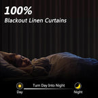 Guken Oatmeal 100% Blackout Curtains 120 Inch Length 2 Panels Set - Image 2