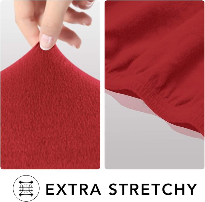 PureFit Super Stretch 4 Seater Sofa Slipcover – Spandex Non Slip Soft Couch - Image 4