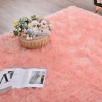 ORINOVA Pink Fluffy Sheepskin Fur Area Rugs - Image 7