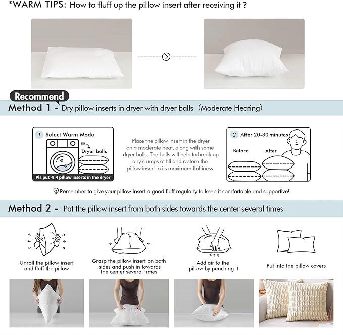 MIULEE 24x24 Pillow Inserts - Image 9