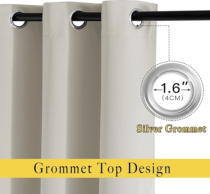 NICETOWN Room Darkening Window Curtains 72 inches Long, Thermal Insulated - Image 2